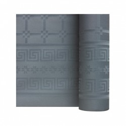 Nappe En Papier Damassé Gris En Rouleau 1,18 x 25 m 