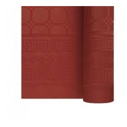 Nappe En Papier Damassé Bordeaux En Rouleau 1,18 x 25 m 