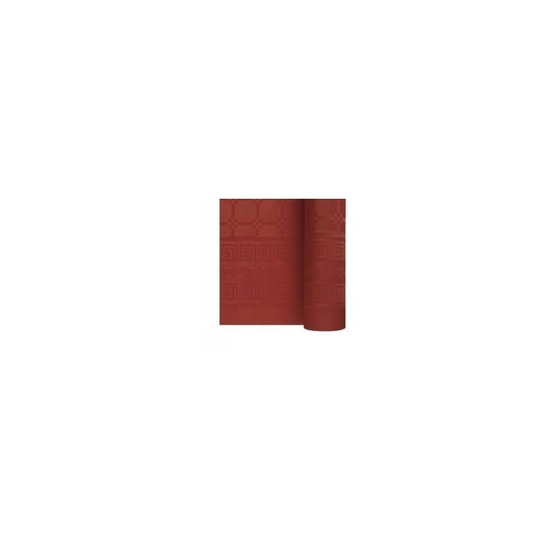 Nappe En Papier Damassé Bordeaux En Rouleau 1,18 x 25 m 