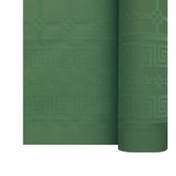 Nappe En Papier Damassé Vert Sapin En Rouleau 1,18 x 6 m 