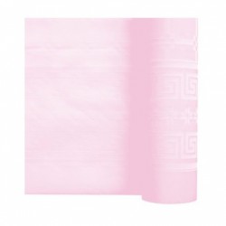 Nappe En Papier Damassé Rose En Rouleau 1,18 x 6 m 