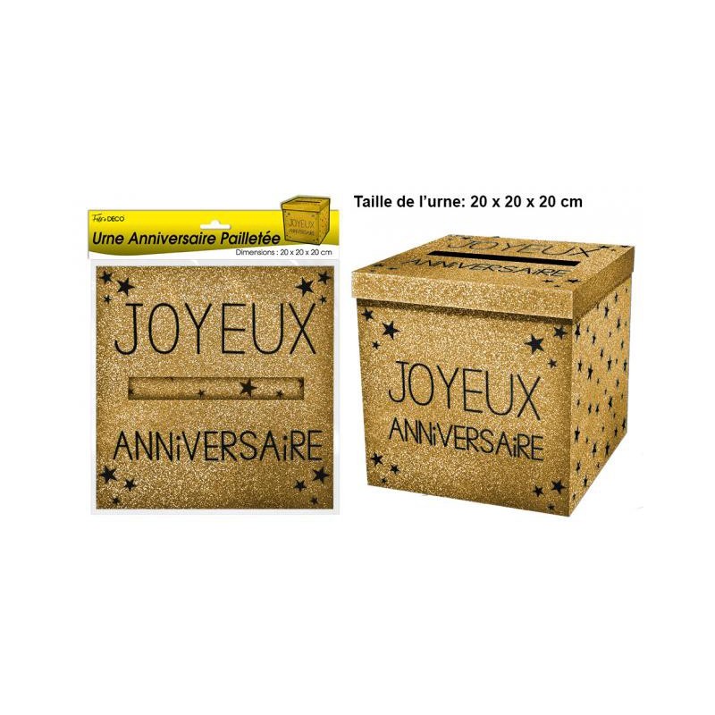 Urne Paillettes Or Joyeux Anniversaire Coti Jouets Specialiste A Dijon En Articles De Fetes Pour Anniversaire Urne Paillettes Or Joyeux Anniversaire Coti Jouets Specialiste A Dijon En Articles De Fetes Pour Anniversaire