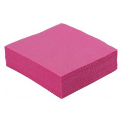 Serviette en Papier Cocktail Unie Fuschia