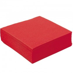 Serviette en Papier Unie Rouge