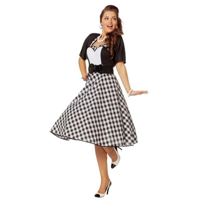 Deguisement Robe Rock Et Roll Noire Et Blanche Taille 34 Deguisement Taille Xxs