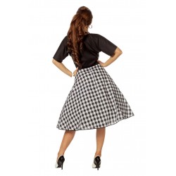Déguisement Robe Rock  et  Roll Noire et Blanche