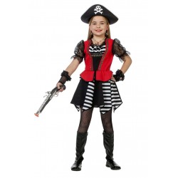 Déguisement de Pirate Fille, Taille 4-6 ans