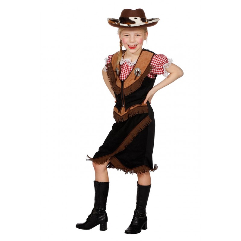 Déguisement de Cowgirl Fille, Taille 4-6 Ans