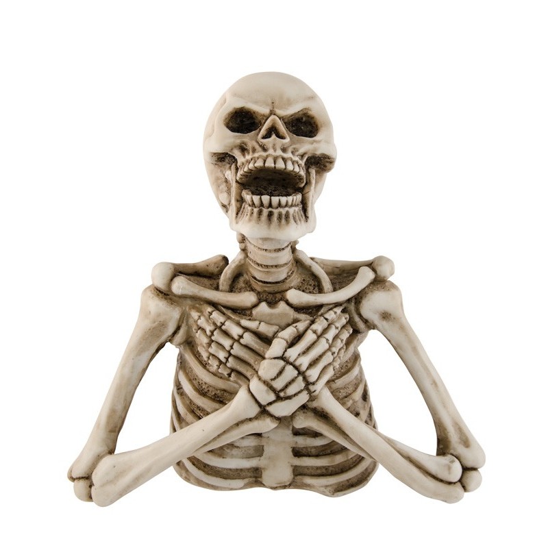 Décoration Buste de Squelette En Résine