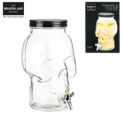 Fontaine Mason Jar Tête de Mort 3 Litres