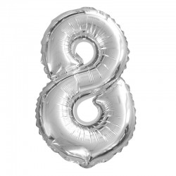 Ballon Chiffre Métallique 8