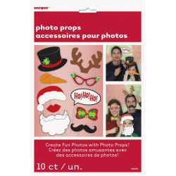 Kit Photobooth Noel 10 Pièces