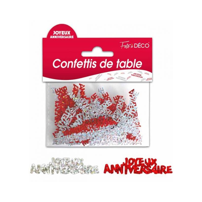 Confettis De Table Joyeux Anniversaire Rouge Et Argent Coti Jouets Fr Confettis De Table Joyeux Anniversaire Rouge Et Argent Coti Jouets Fr