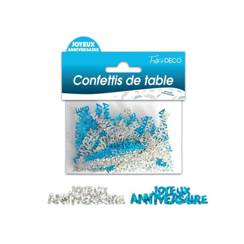 Confettis De Table Joyeux Anniversaire Bleu Et Argent Coti Jouets Fr Confettis De Table Joyeux Anniversaire Bleu Et Argent Coti Jouets Fr