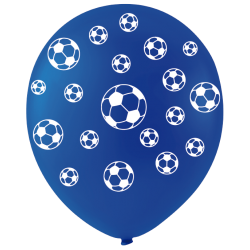 Ballons De Baudruche Coq et Ballon de Foot Bleu Blanc Rouge 12 Pièces