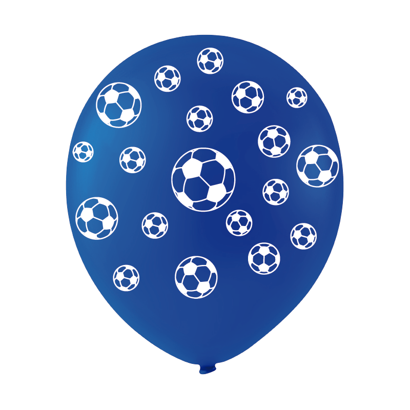 Ballons De Baudruche Ballons de Foot Assortis Bleu Blanc Rouge 6 Pièces