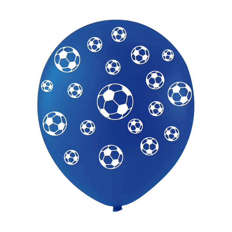 Ballons De Baudruche Coq et Ballon de Foot Bleu Blanc Rouge 12 Pièces