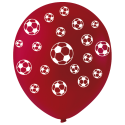 Ballons De Baudruche Ballons de Foot Assortis Bleu Blanc Rouge 6 Pièces