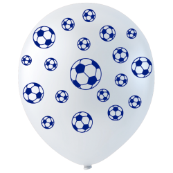 Ballons De Baudruche Ballons de Foot Assortis Bleu Blanc Rouge 6 Pièces