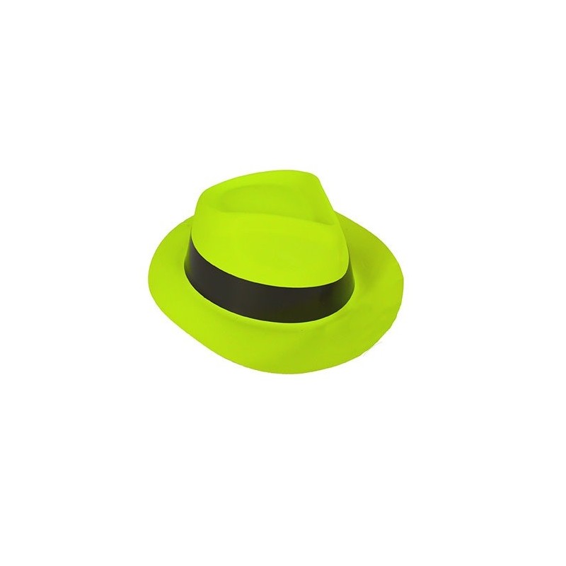 Chapeau Gangster PVC Rose Fluo - Coti Jouets, spécialiste en