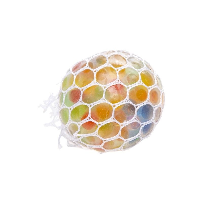 Balle Antistress Multicolore avec son Filet anti stress bulle - Totalcadeau