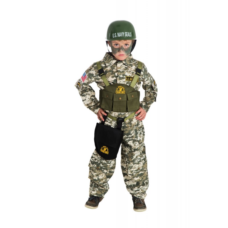 Déguisement Militaire Navy Seal, Taille 4-6 Ans