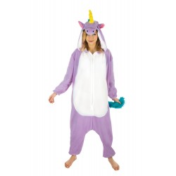 Déguisement Kigurumi Licorne Violet, Taille Unique