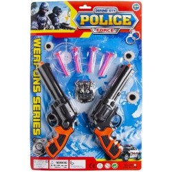 Pistolet Flèches Police par 2 avec Accessoires 