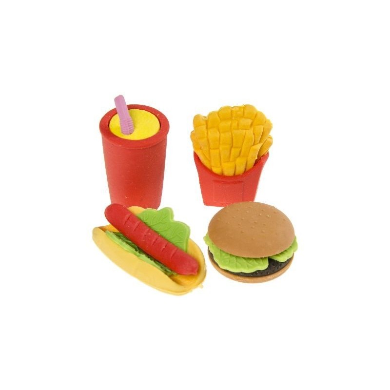 Gommes Fast Food 4 Pièces