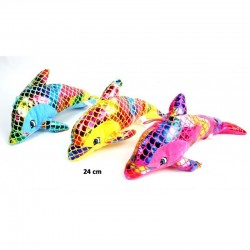 Peluche Dauphin Fluo Métallisé