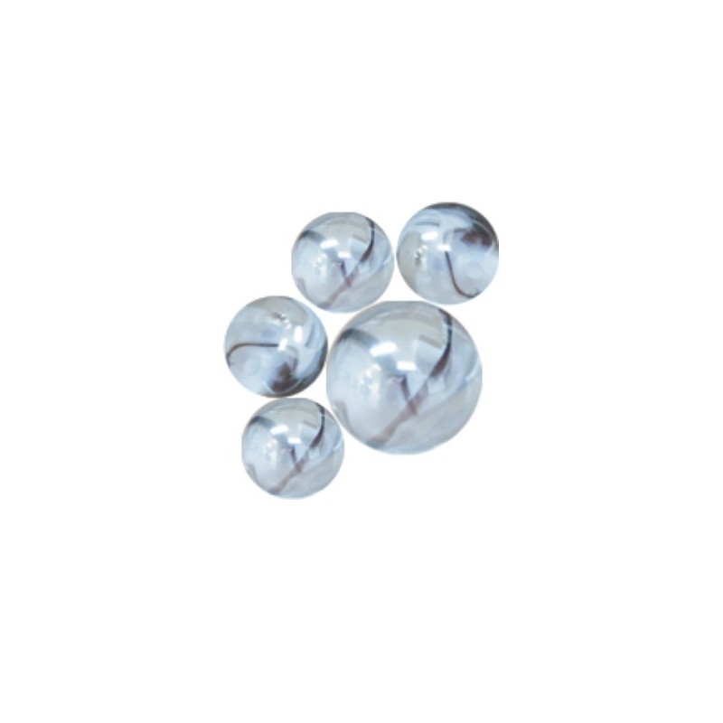4 Billes En Verre – Diamètre 20 Mm – Collection Pépites – Couleur Bleue – Pour Collection, Décoration Ou Jeu
