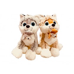 Peluche Chien Husky Assis 20cm