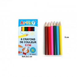 Crayons de Couleur Mini 6 Pièces
