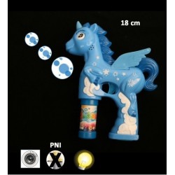 Gadget bulles : Pistolet mécanique lumineux à bulles - 5,56 €