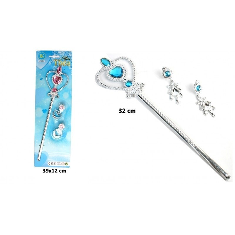 Sceptre de Princesse avec Boucles d'Oreilles