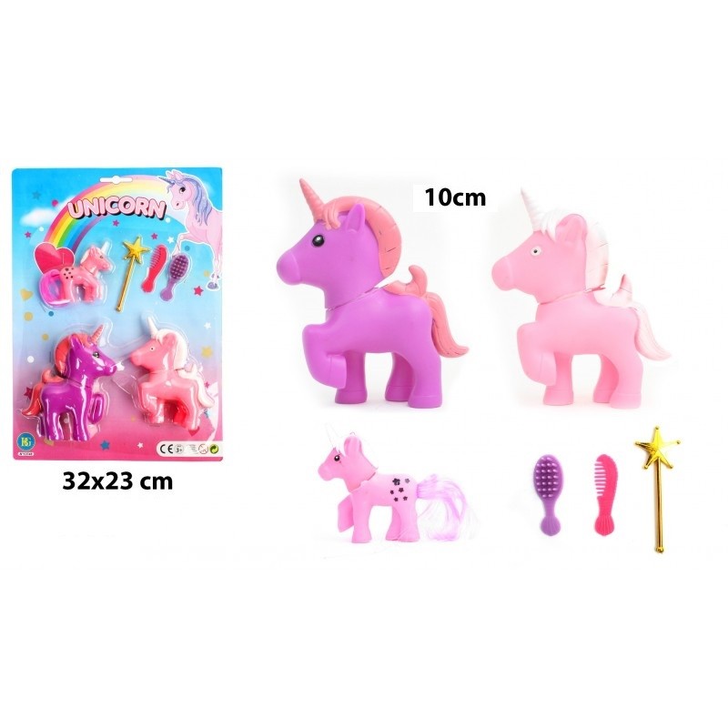 Licorne 3 Pièces Avec Accessoires - Coti Jouets, grossiste fête foraine et  kermesse