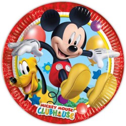 8 Assiettes En Carton Disney Mickey