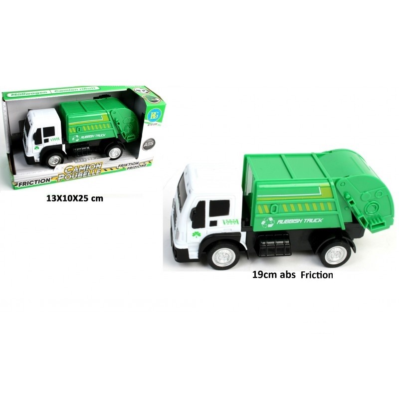 Camion Poubelle Friction 19cm - Coti-jouets grossiste jouets CE, Kermesse,  Fêtes Foraines
