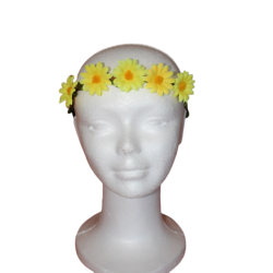 Couronne de Fleurs Elastique Jaune