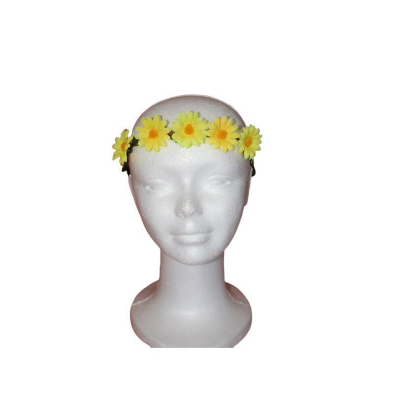 Couronne de Fleurs Elastique Jaune Couronne de Fleurs Elastique Jaune