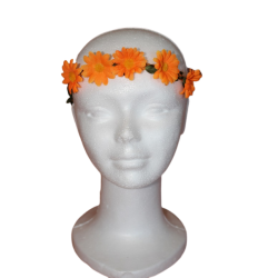 Couronne de Fleurs Elastique Orange