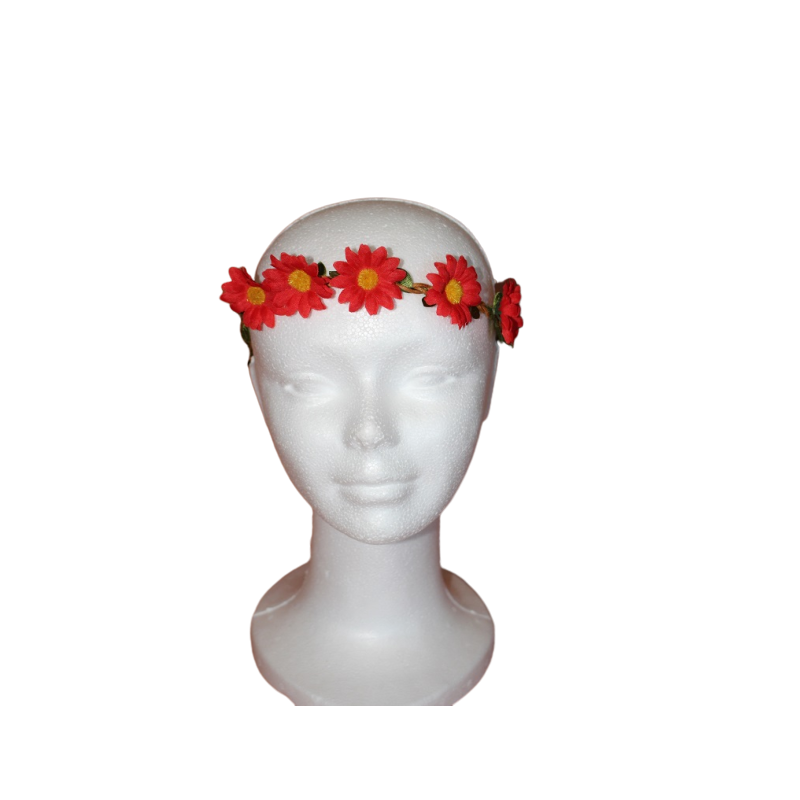 Couronne de Fleurs Elastique Rouge Couronne de Fleurs Elastique Rouge