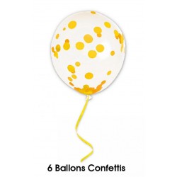 Ballons de Baudruche Confettis Or