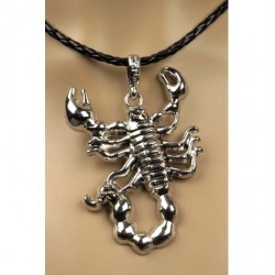 Collier Cuir Scorpion