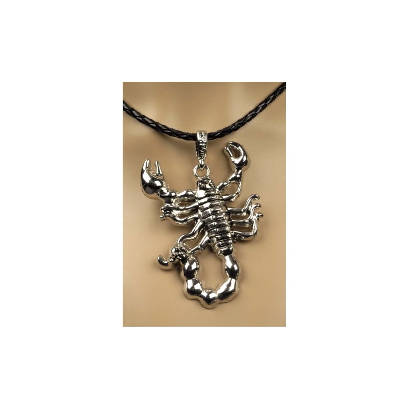 Collier Cuir Scorpion