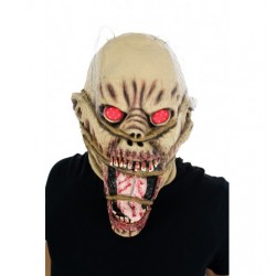 Masque De Zombie En Latex Avec Yeux à Leds