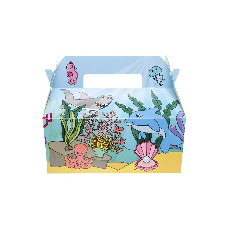 Boîte Carton Repas Menu Enfant Ocean