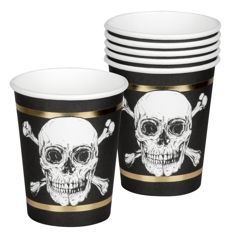 Gobelets Jetables Pirate Tête de Mort