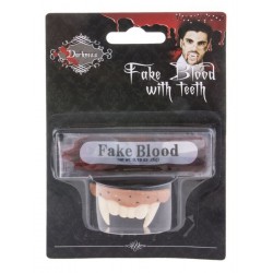 Dents de Vampire avec Faux Sang