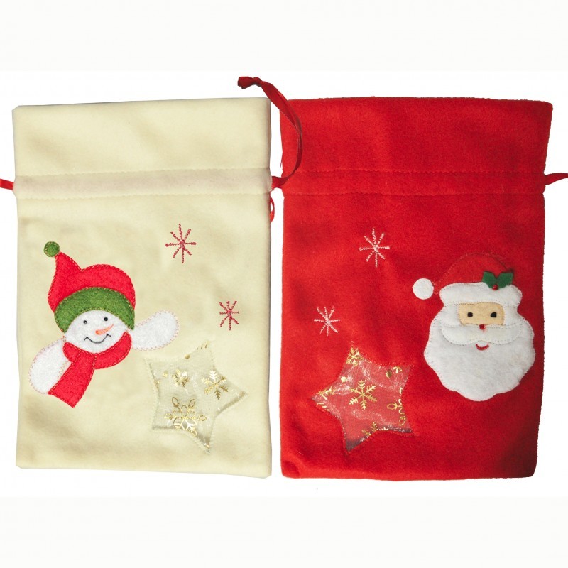 Sac de Noël Décoré en Feutrine CotiJouets, grossiste articles de